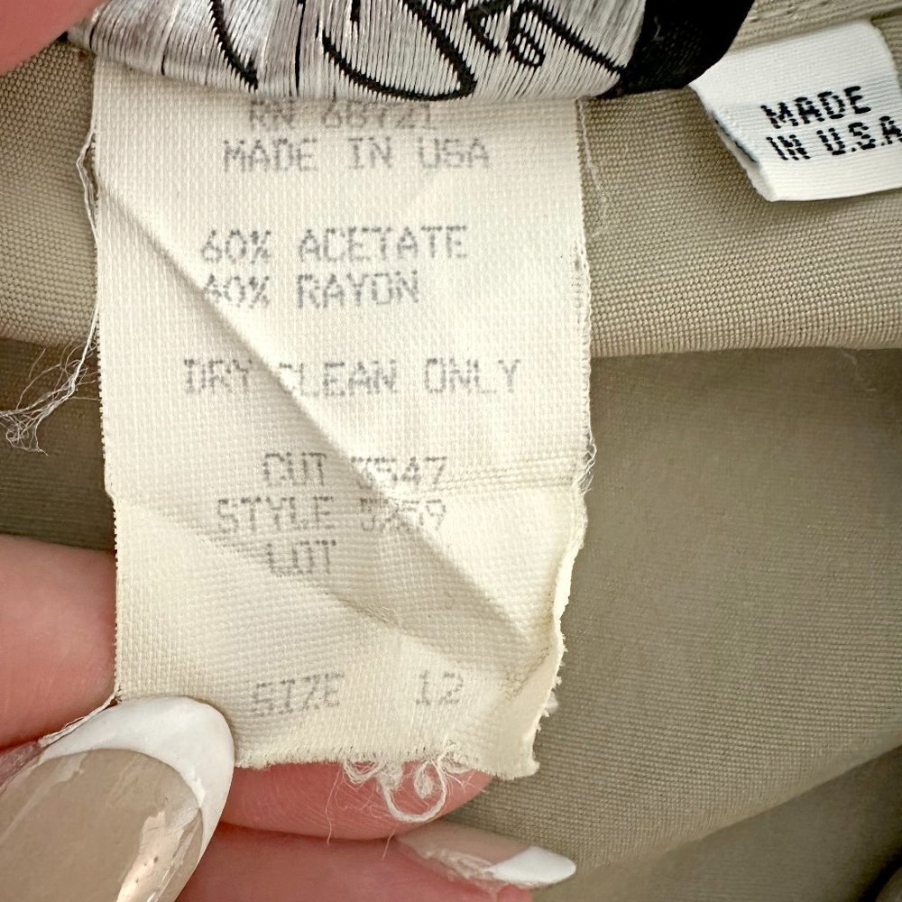 VTG Wild Rose Trench Coat - Picture 8 of 13